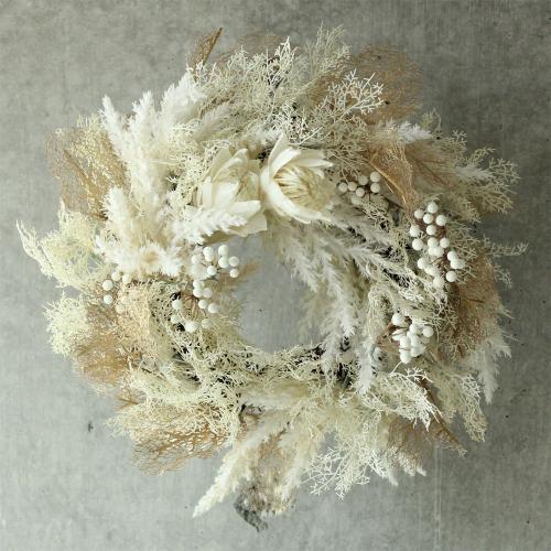 ＜ローヤル＆ルシエ＞クリスマスリース・ホワイトゴールド