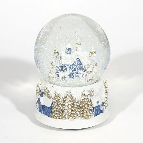 スノーグローブ ハウス/スノーマン オルゴール付