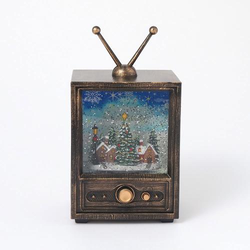 LEDリキッド テレビ ウィンターシーンオルゴール付