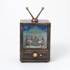 LEDリキッド テレビ ウィンターシーンオルゴール付