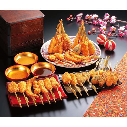 迎春 串揚げセット タレ3種付 20種42串(E958)349585