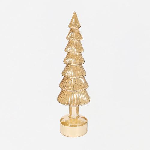 LEDグラスツリー ターンニング ゴールド
