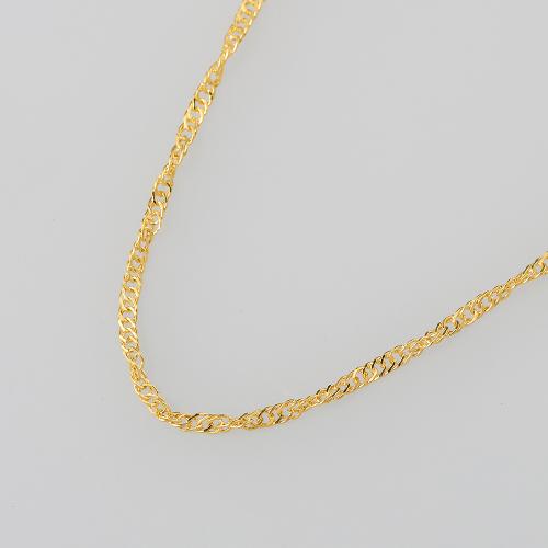 純金スクリューネックレス