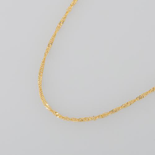 純金スクリューネックレス