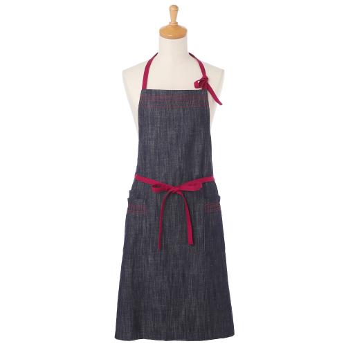 ドゥラ　デニム×刺しゅう　エプロン