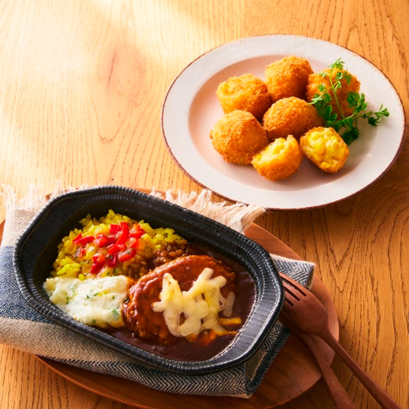 ザ・ハンバーグプレート&プチクリームコロッケ