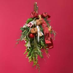 生花クリスマス スワッグ