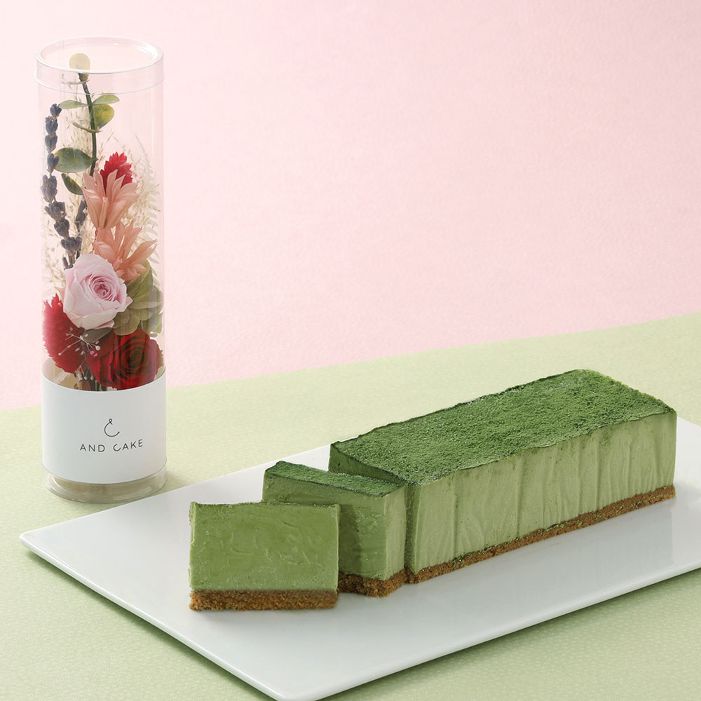 【敬老の日】フロマージュ クリュ 抹茶&プリザーブドフラワー