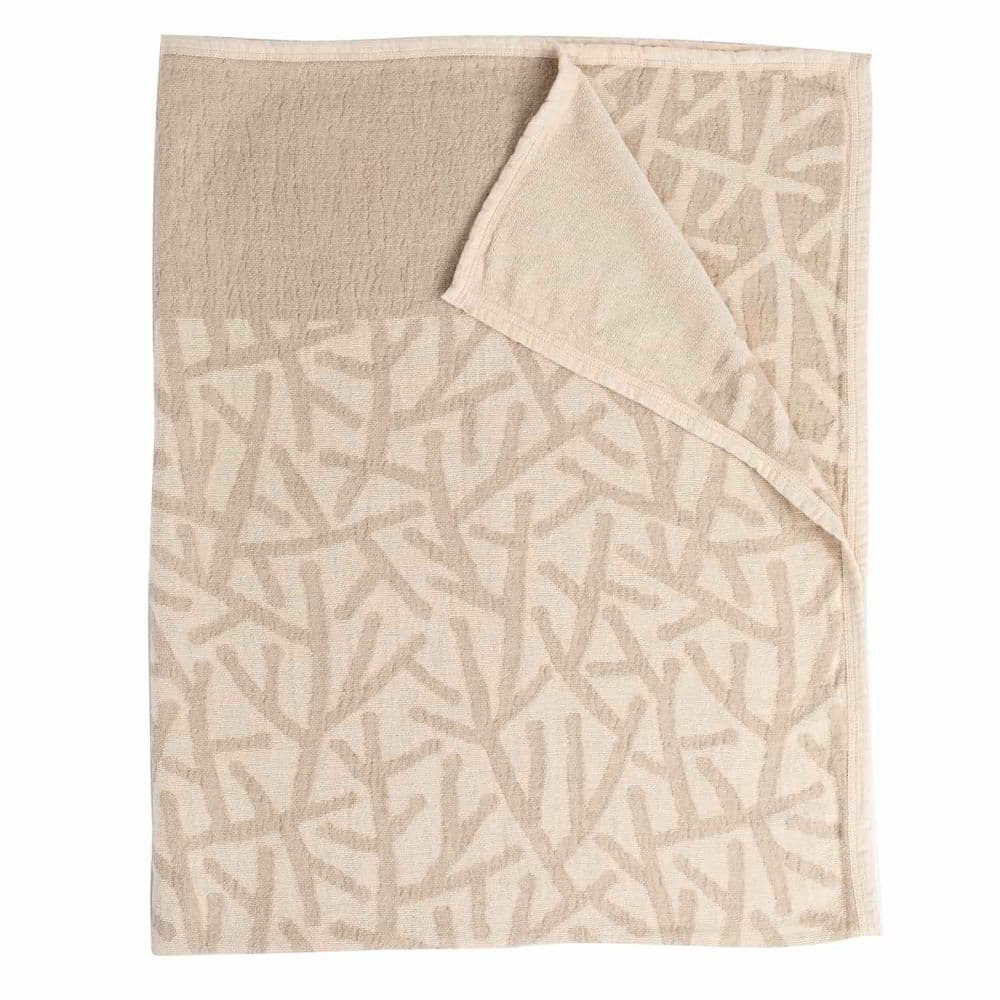 リネン＆シュニールコットン シングルブランケット 吾亦紅（われもこう） ナチュラル