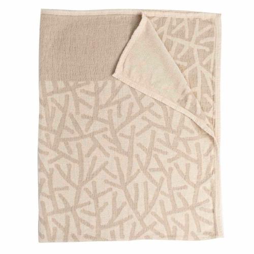 リネン＆シュニールコットン シングルブランケット 吾亦紅（われもこう） ナチュラル