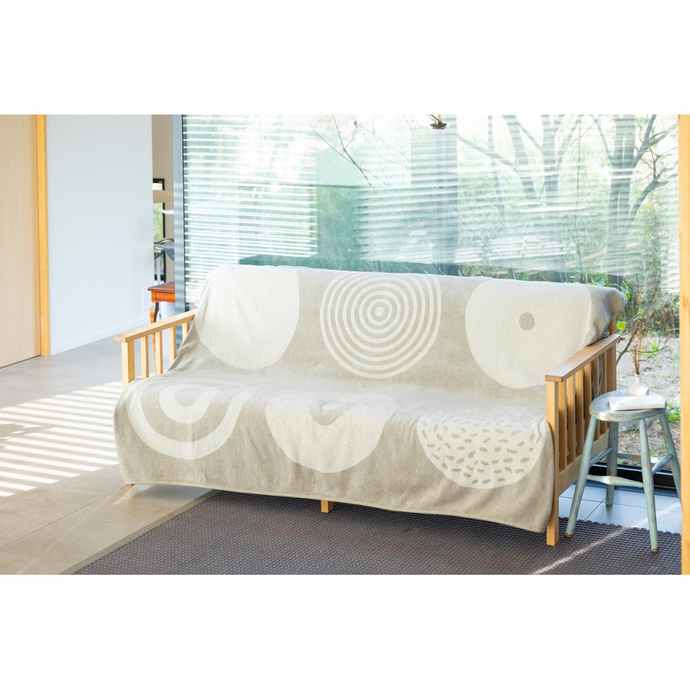 ライトシュニールコットン シングルブランケット キャンディ ライトトープ