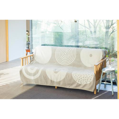 ライトシュニールコットン シングルブランケット キャンディ ライトトープ