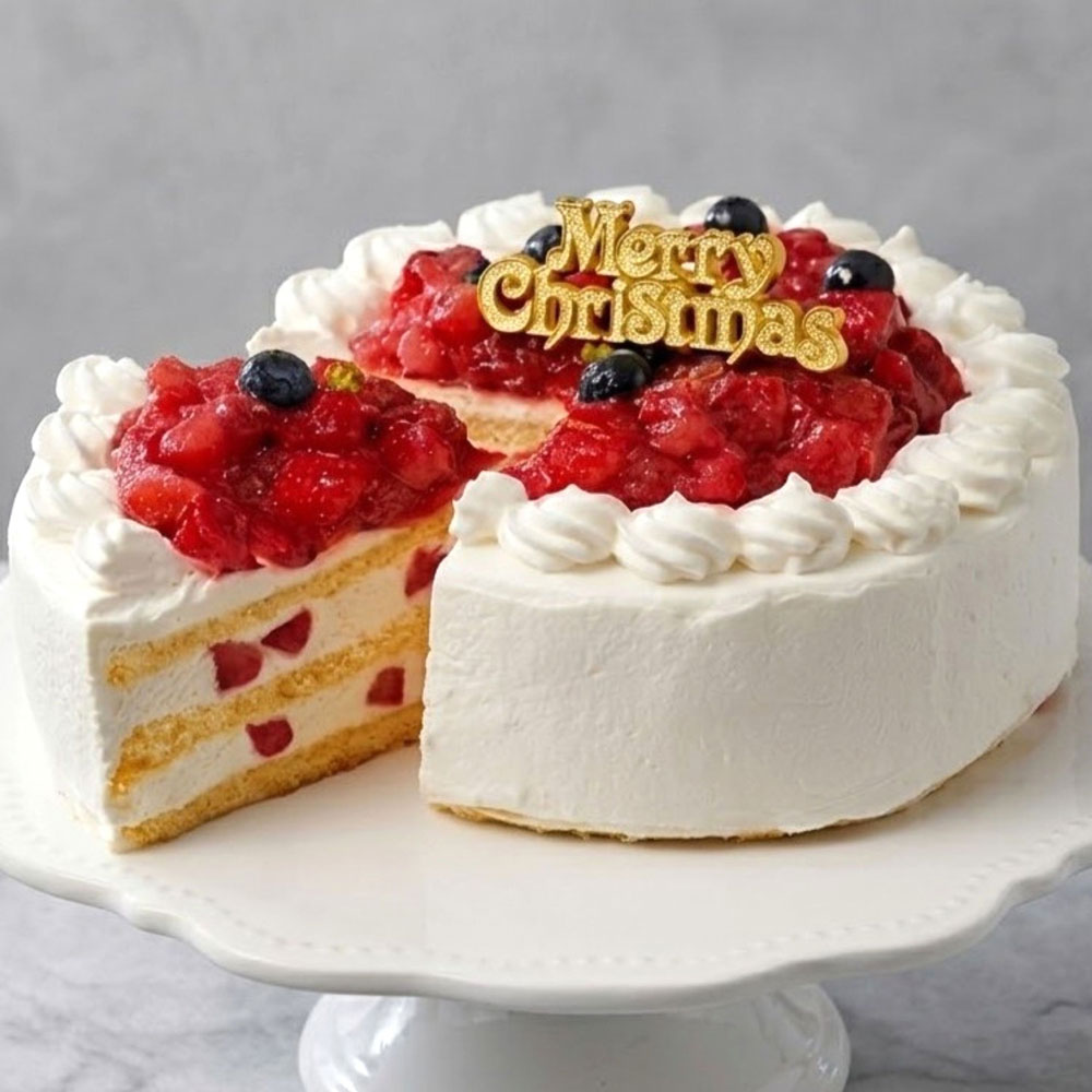 【クリスマス】あまおう苺のコンフィチュールケーキ（5号）