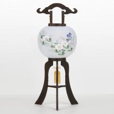 高島屋特選　大内行灯　楮和紙張　祥雲10号（芙蓉に撫子）