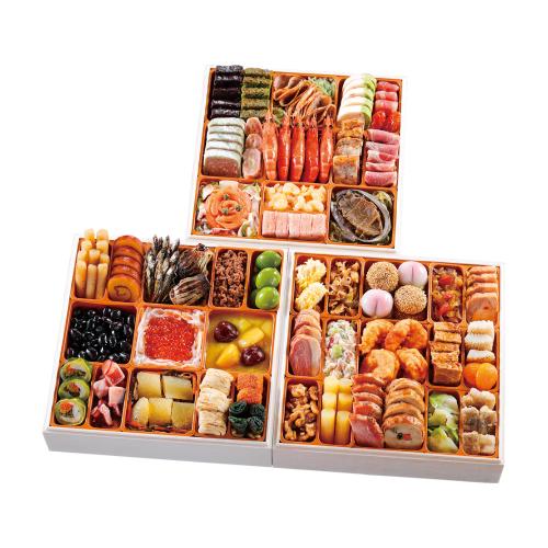 和・洋・中 三段重（W230）＜関西・岡山・鳥取・島根地域お届け＞382302