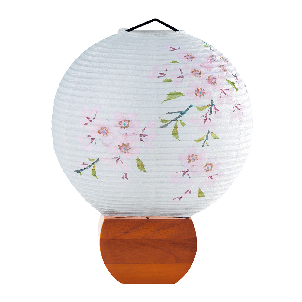 創作行灯 楮和紙張 円想（桜）
