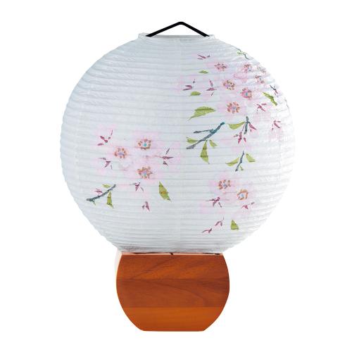 創作行灯 楮和紙張 円想（桜）