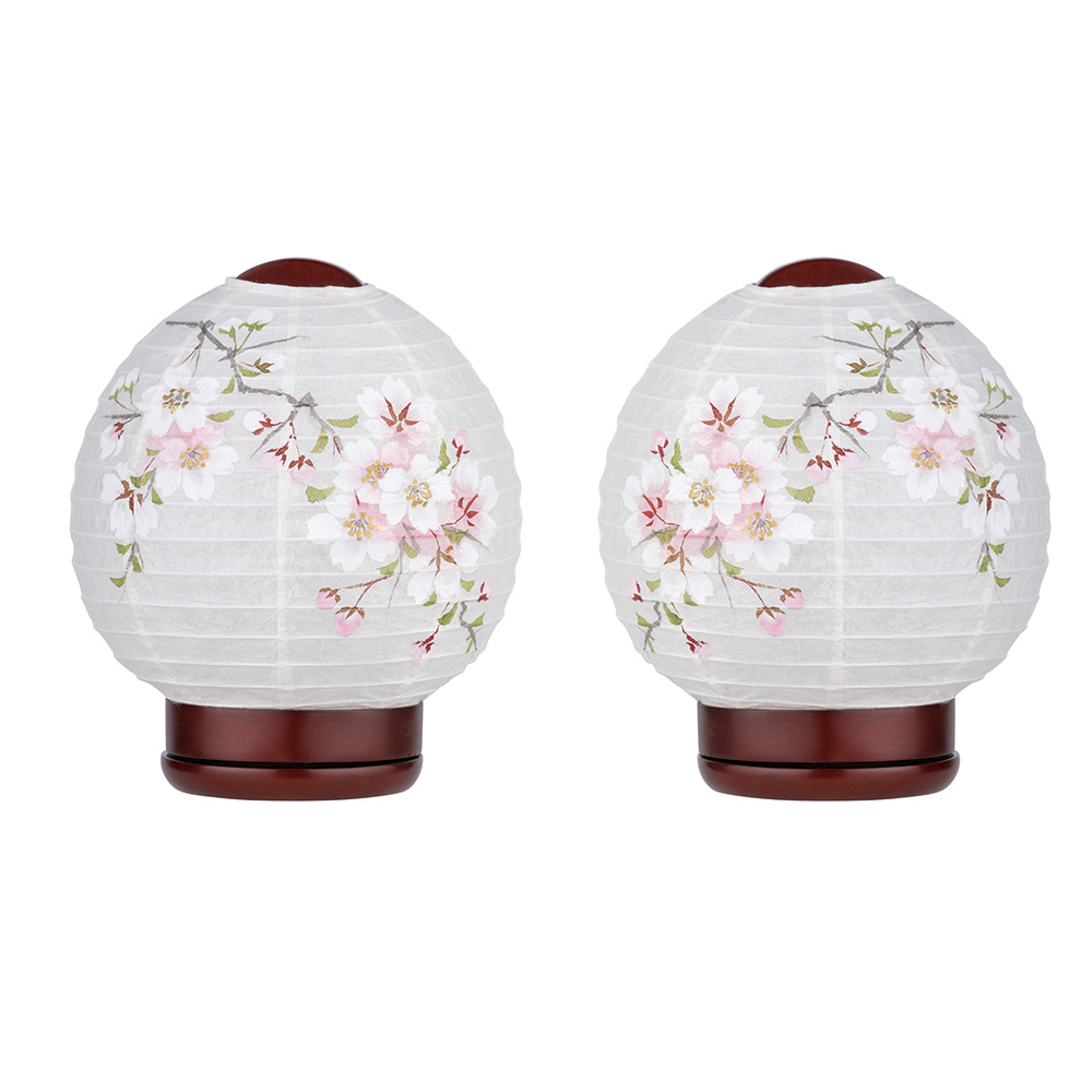 創作行灯 楮和紙張 ほのか華1号（SAKURA） 一対入