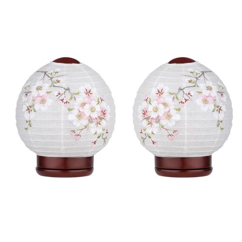 創作行灯 楮和紙張 ほのか華1号（SAKURA） 一対入