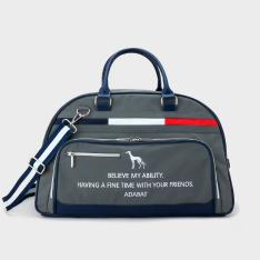 ＜ADABAT NAVY＞トリコロールボストンバッグ