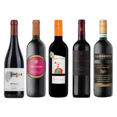 イタリアワインの代表格  バローロが入ったイタリア赤ワイン飲み比べ5本セット