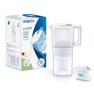 ガラス製ポット型浄水器グラスジャグカートリッジ付 ライトブルー