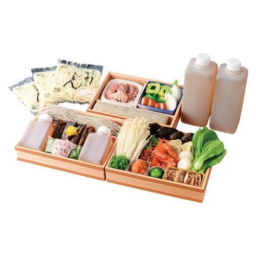 うどん寄せ鍋と晦日そば迎春セット(W439)<関西・岡山・鳥取・島根地域お届け>384399