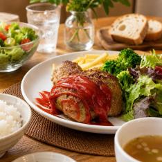 大和榛原牛・ヤマトポークで造ったハンバーグ4個入