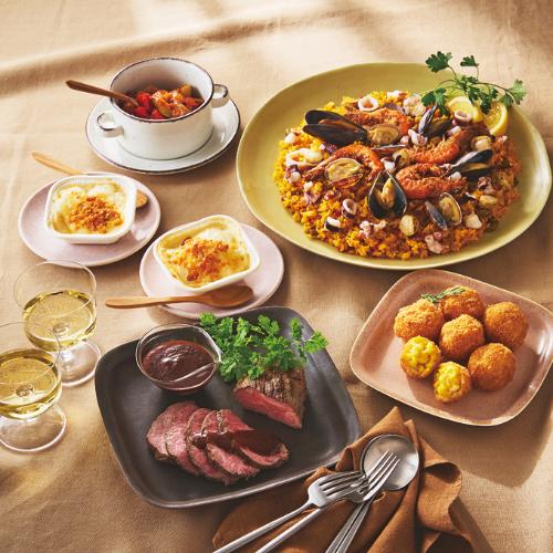 ビーフのグリル&パエリア・3種デリセット(W456)384569