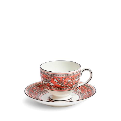 フロレンティーン サーモン ティーカップ&ソーサー （リー）