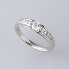 PtGカラー0.3ダイヤリング