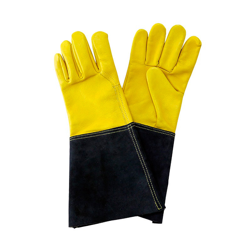 Mens Luxury Leather Gauntlet Gloves Large 牛革製グローブ メンズL