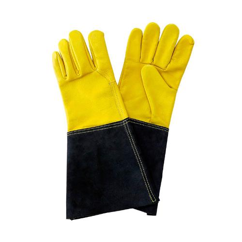 Mens Luxury Leather Gauntlet Gloves Large 牛革製グローブ メンズL