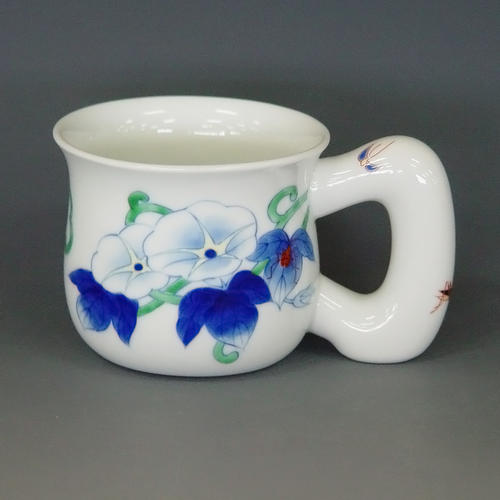 染錦連朝顔(緑)モーニングカップ