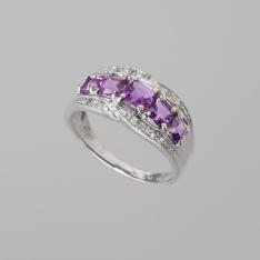 アメシストダイヤリング