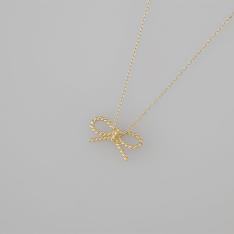 K18リボンペンダント