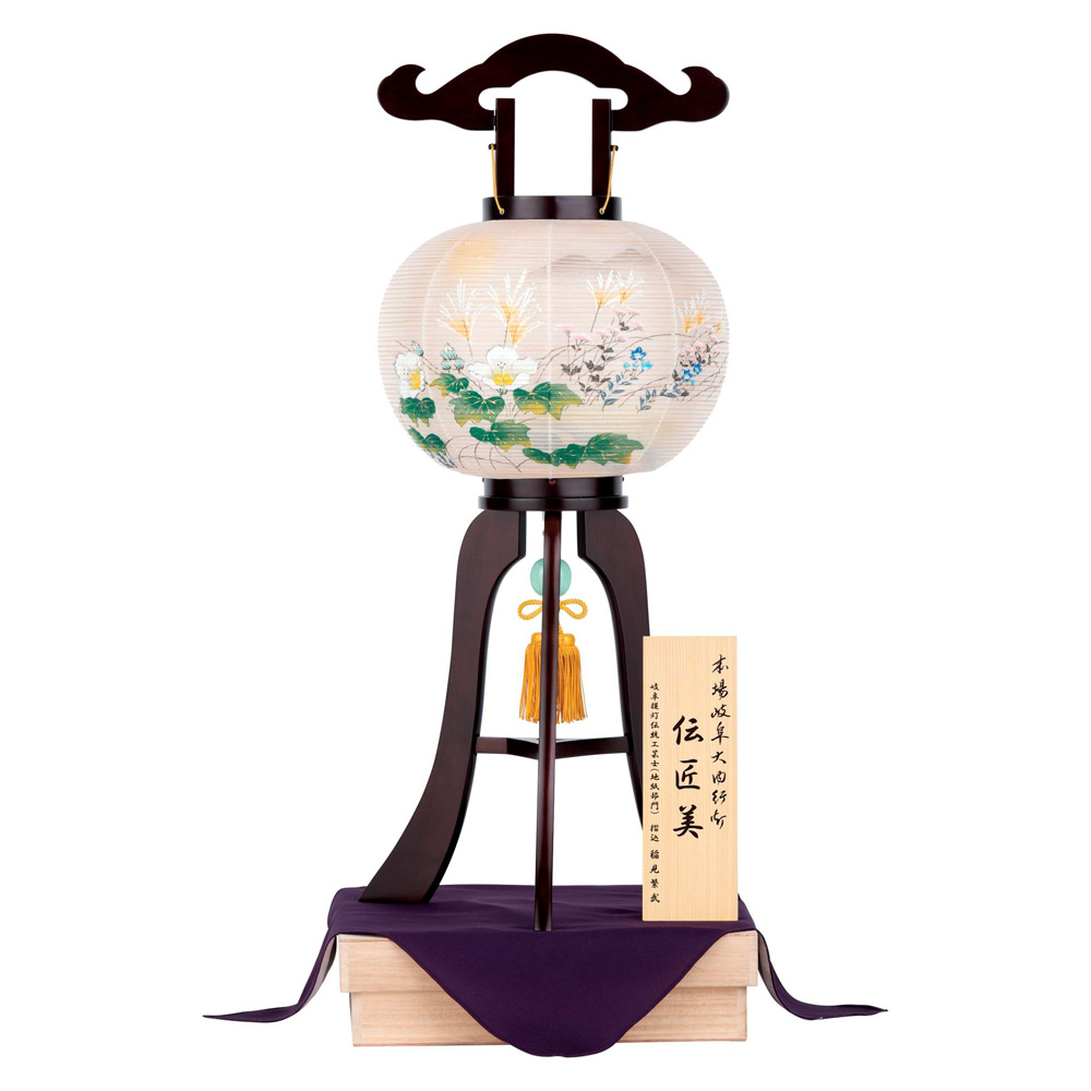 大内行灯 二重張 鳳琳特九（芙蓉に藤袴）
