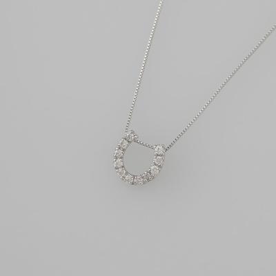 K10WGダイヤバテイペンダント