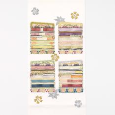 袋帯「威毛錦」白淡（未仕立て品）