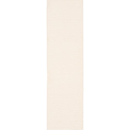 羅八寸なごや帯「利休小花」白（未仕立て品）