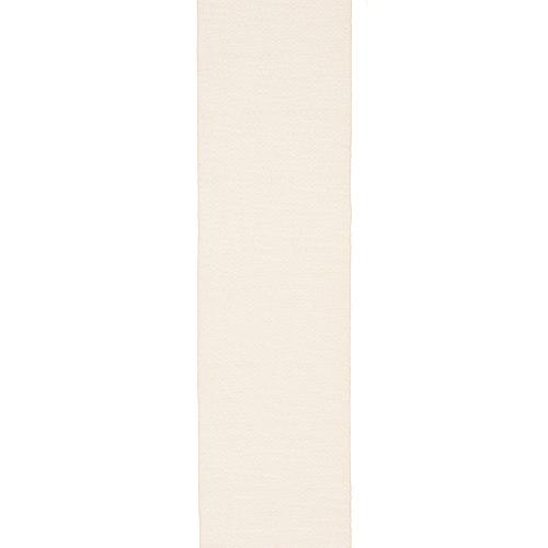 羅八寸なごや帯「楽浪の菱」白（未仕立て品）