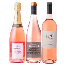 シャンパーニュ入りフランス辛口ロゼワイン3本セット