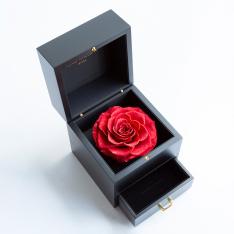 プリザーブドフラワー　ダイヤモンドローズ ドロワーボックス　ブライトレッド