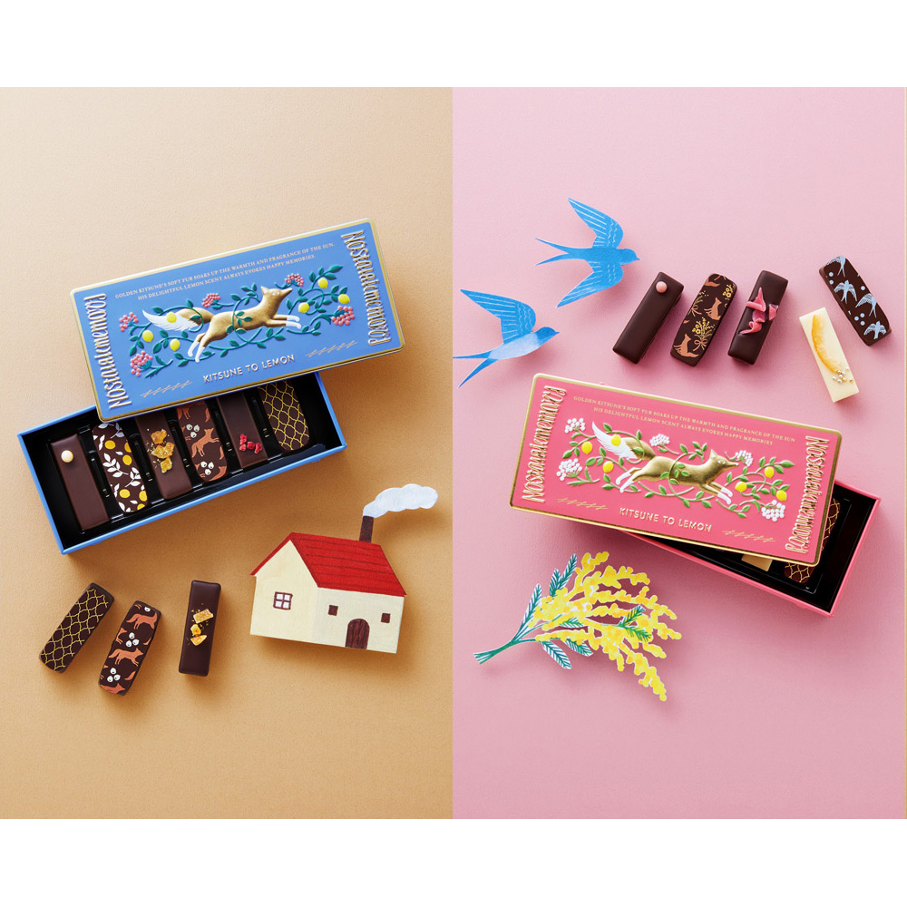 キツネとレモン【通販】かわいいキツネ缶や宝箱BOX！バレンタインの