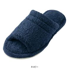 オープントゥコンフォートタオルスリッパ