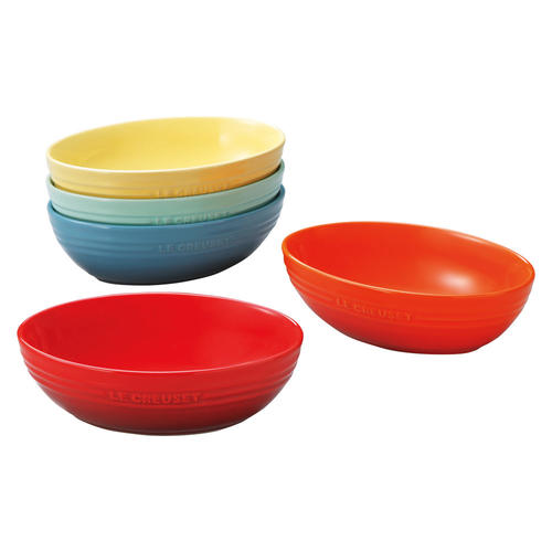 <ル・クルーゼ>オーバル・サービング・ボール17cm(5個入)レインボー