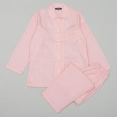 婦人サテンストライプパジャマ M→L