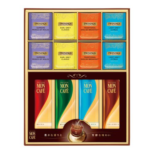 〈モンカフェ＆トワイニング〉ドリップコーヒー＆ティーバッグ詰合せ×2箱セット