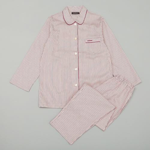 婦人サテンストライプパジャマ M→L