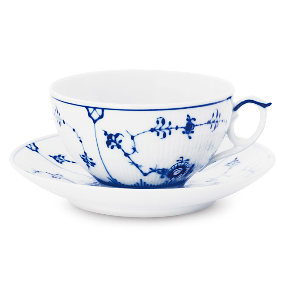 ブルーフルーテッド プレイン ティーカップ＆ソーサー | 商品詳細  